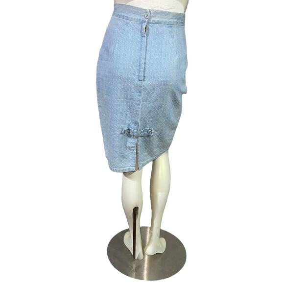 Vintage 1990s Kayo of California Fitted Denim Skirt – High-Waisted, Size Small - Picture 3 of 12